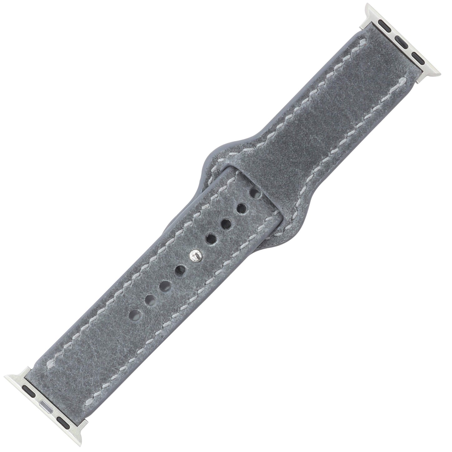 Stone Grey Leather Apple Watch Strap (42/44/45/49mm)