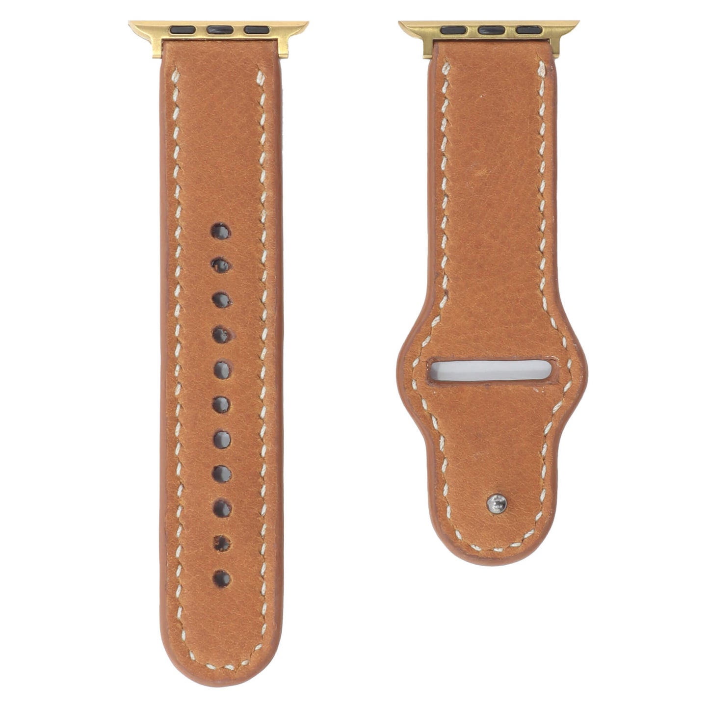 Caramel Top Grain Leather Apple Watch Strap (42/44/45/49mm)