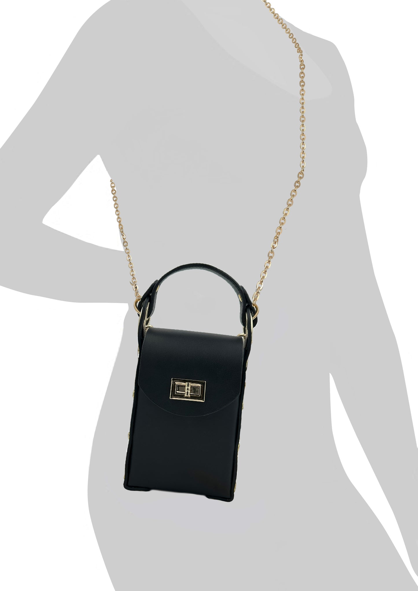Modena Cross Body Phone Bag - Black