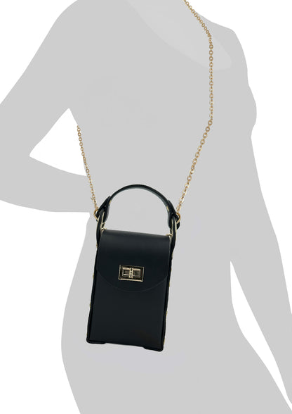 Modena Cross Body Phone Bag - Black