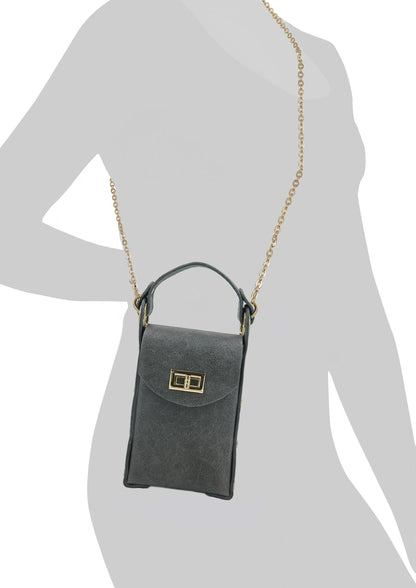 Modena Cross Body Phone Bag - Stone Grey