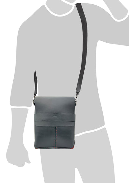 La Spezia Cross Body Satchel Bag - Black